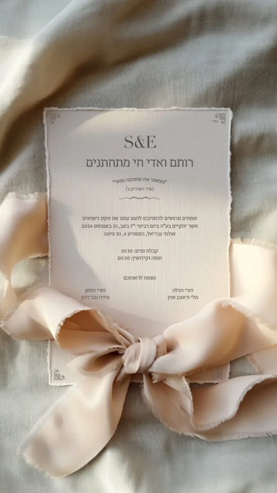 רותם ואדי חי הזמנה